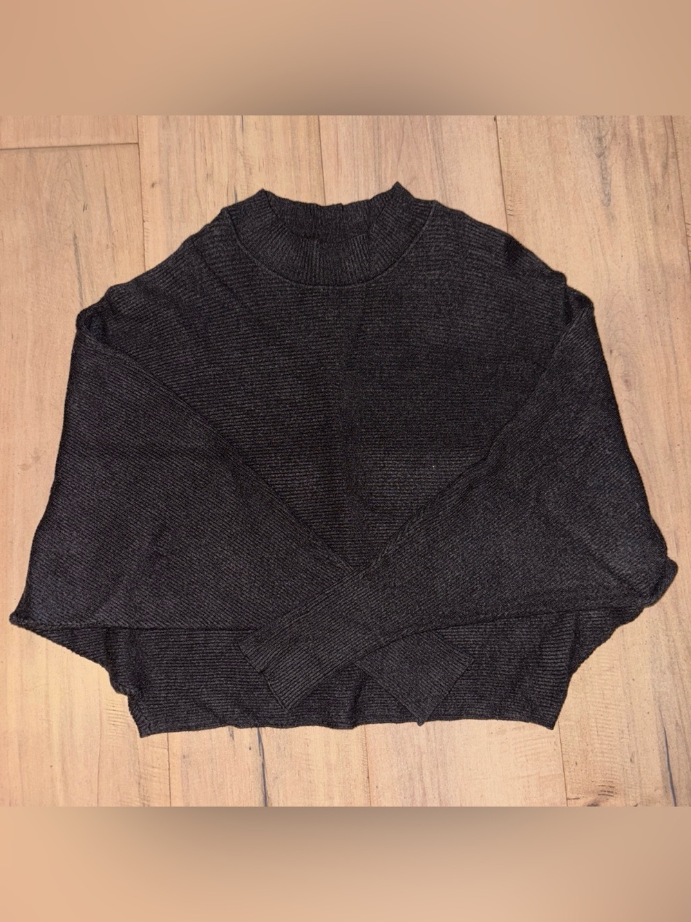 Zara Women's Black Mock Neck Knit Sweater